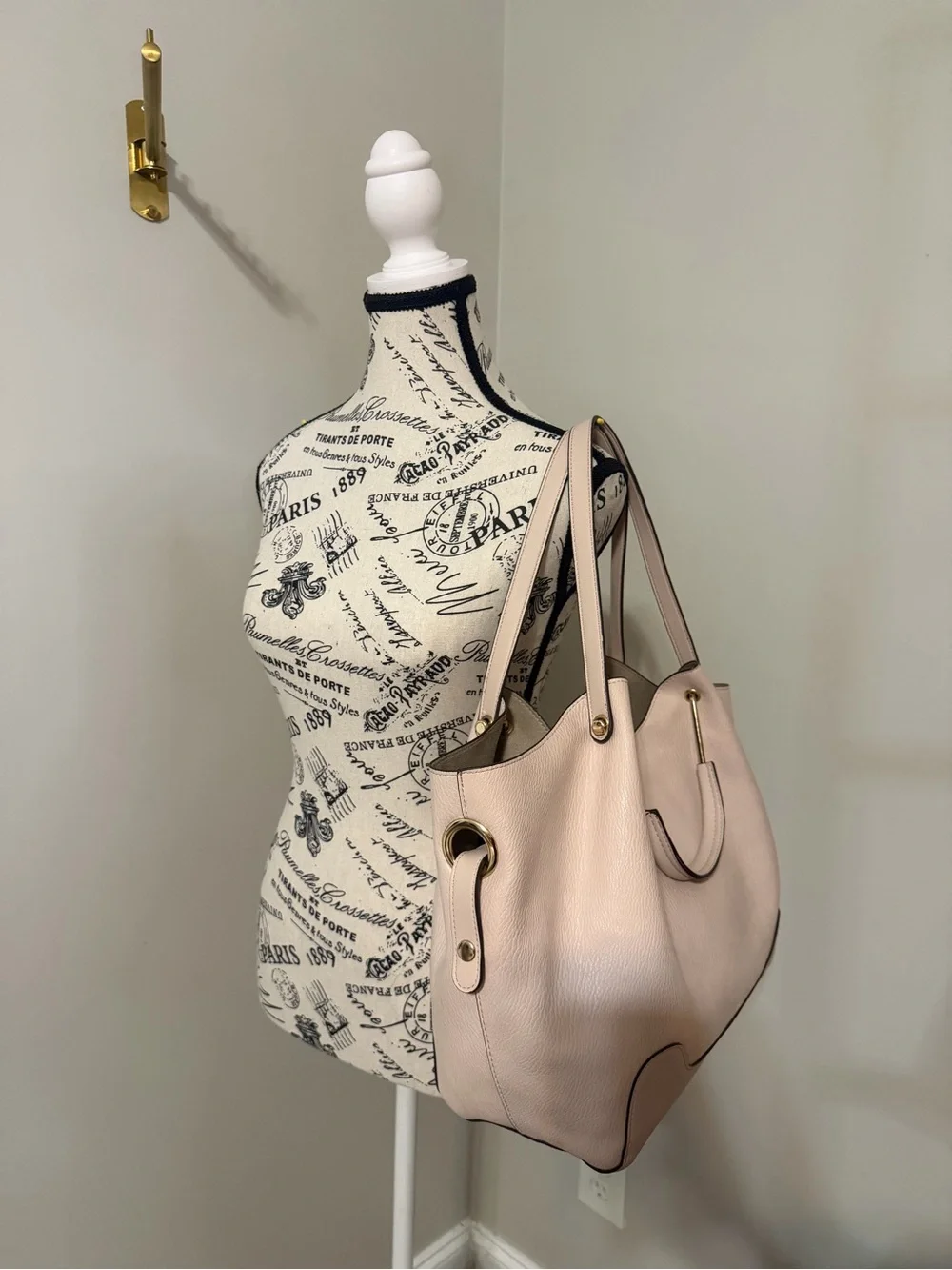 Sondra Roberts Squared Blush Vegan Leather Tote Shoulder & Top Handle Bag - Picture 15 of 16